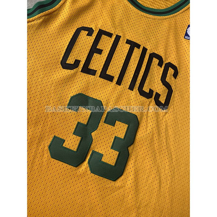 Maillot Boston Celtics Larry Bird NO 33 Mitchell & Ness 1985-86 Jaune